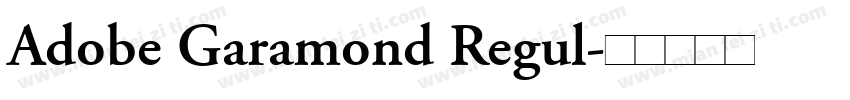 Adobe Garamond Regul字体转换